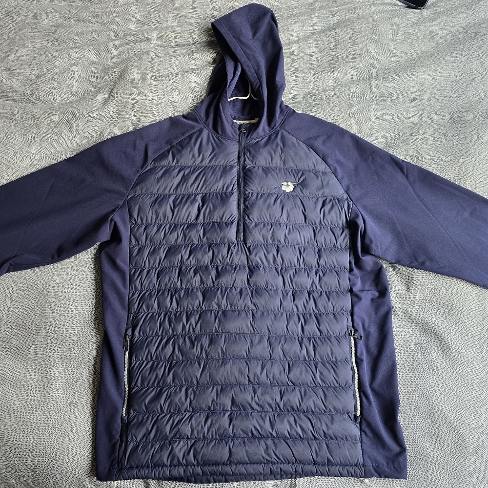 Peter Millar Dark Blue Hybrid Jacket Pullover with Hood (CHCC)